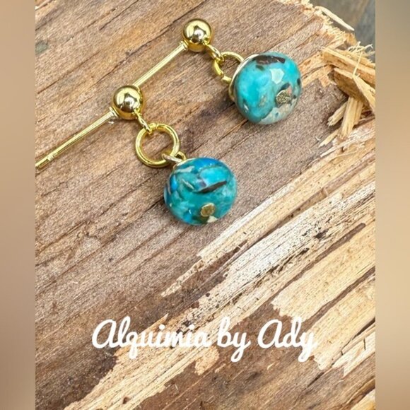 Alquimia by Ady Vibrant Turquoise earrings - Picture 1 of 1